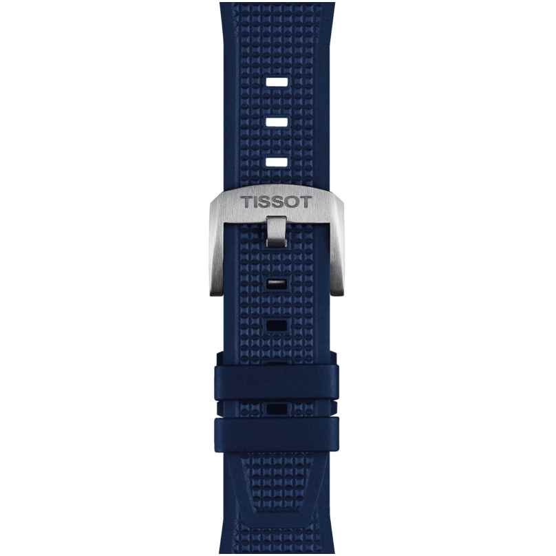 Tissot T852.049.050 Watch Strap Blue Rubber for PRX 40 7611608311448