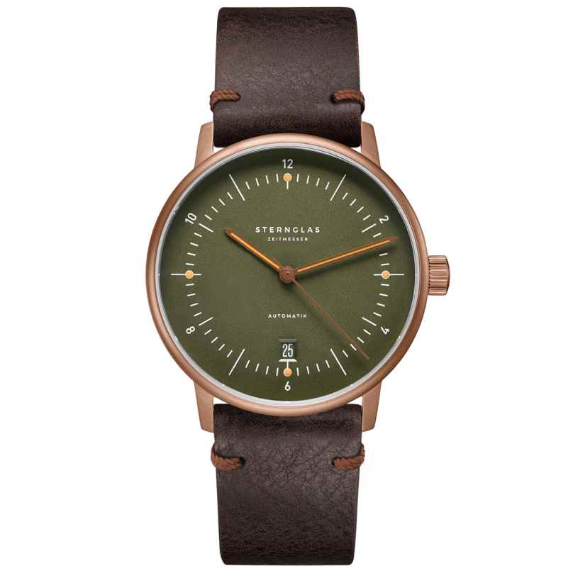 Sternglas S02-NA35-VI17 Men's Watch Naos Automatic Dark Green/Mocca 4262417716882