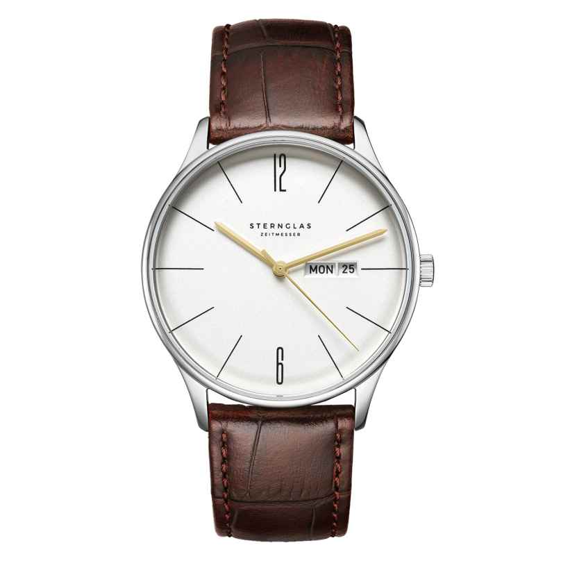 Sternglas S01-BE10-HE05 Men's Wristwatch Berlin Quartz Dark Brown 4262417716936