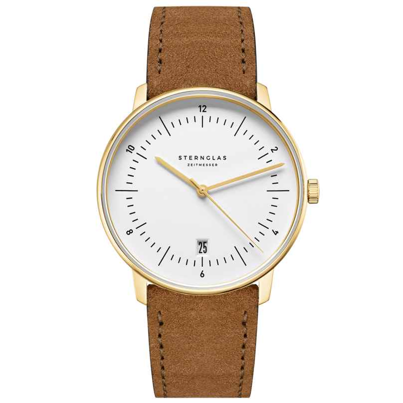 Sternglas S01-NAE02-WL02 Men's Watch Naos Edition Heritage Brown/Gold Tone 4262417717766
