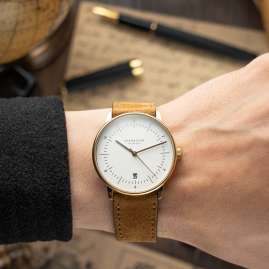 Sternglas S01-NAE02-WL02 Herrenuhr Naos Edition Heritage Braun/Goldfarben
