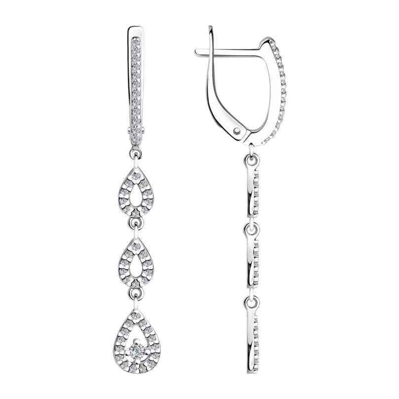 trendor 94023658 Women's Drop Earrings Silver 925 with Cubic Zirconia 9128012993309