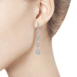 trendor 94023658 Damen-Ohrringe aus Silber 925 Ohrhänger mit Zirkonias