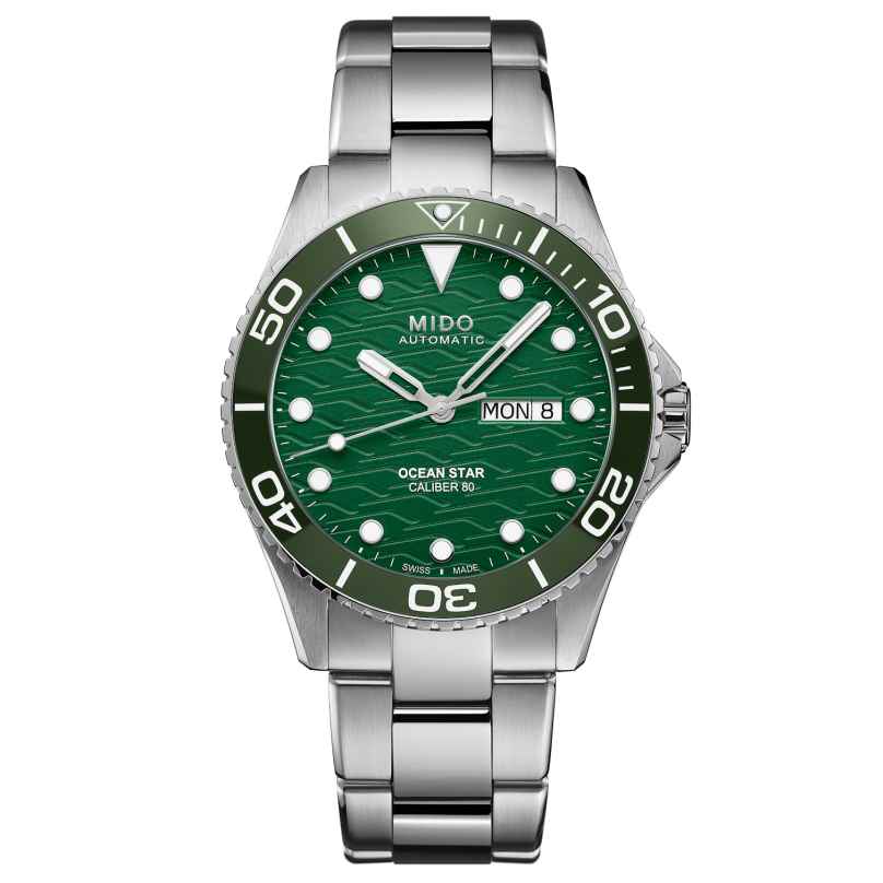 Mido M042.430.11.091.00 Men's Automatic Diver's Watch Ocean Star 200C Green 7612330139331