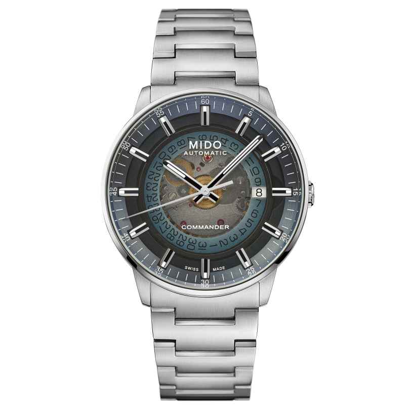 Mido M021.407.11.411.01 Automatic Men's Watch Commander Gradient Steel/Blue 7612330142096