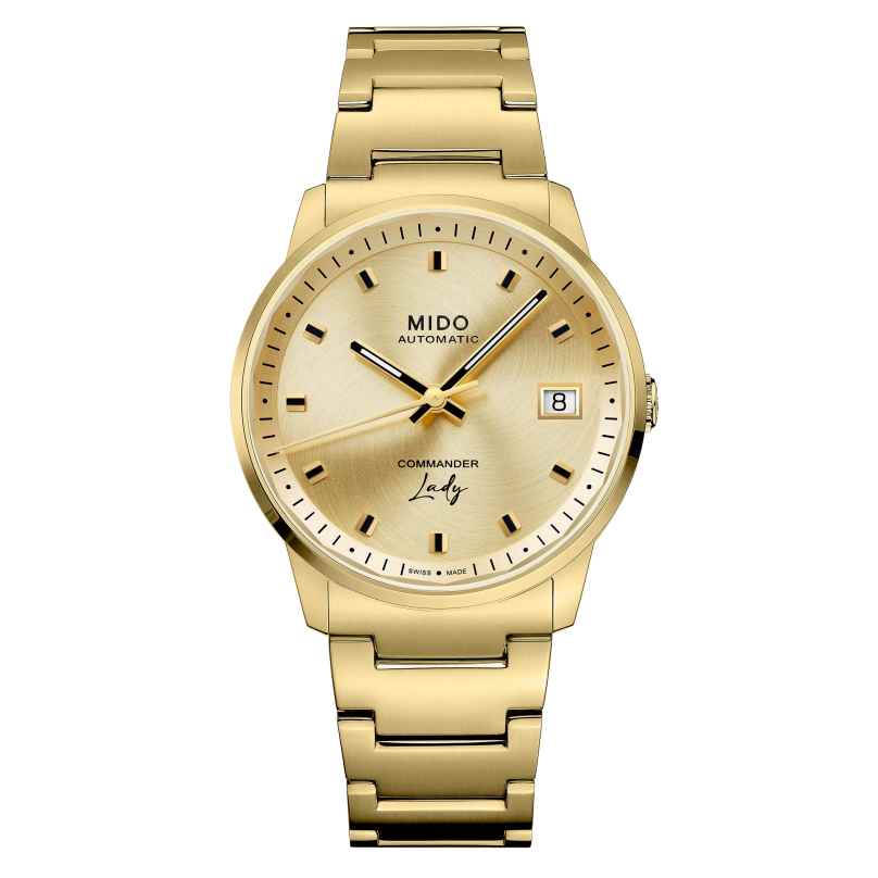 Mido M021.207.33.021.00 Women's Watch Automatic Commander Lady Gold Tone 7612330146247