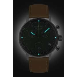 Bauhaus 2096-4 Men's Watch Dessau Quartz Chronograph Brown/Green