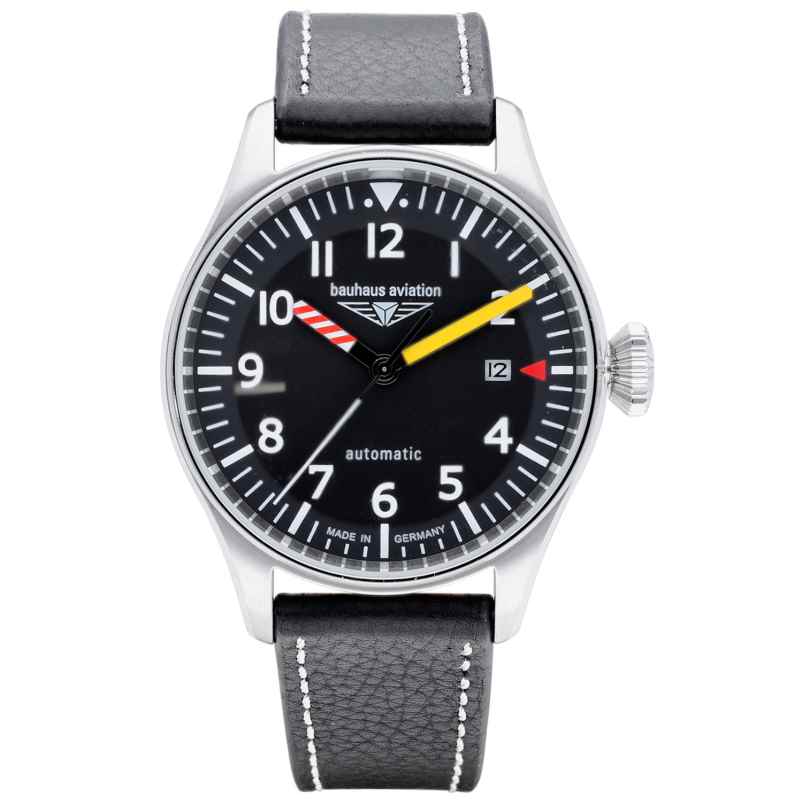 Bauhaus 2762-5 Herrenuhr Aviation Automatik Schwarz 4041338276251