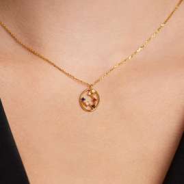 P D Paola CO01-343-U Damen-Halskette Sternzeichen Fische Silber vergoldet