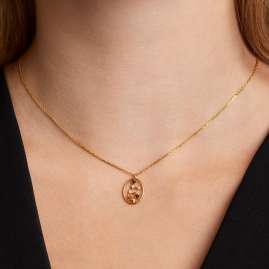 P D Paola CO01-349-U Damen-Halskette Sternzeichen Jungfrau Silber vergoldet