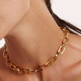 P D Paola CO01-382-U Women's Necklace Small Signature Gold Tone