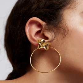 P D Paola AR01-182-U Women's Hoop Earrings Blossom