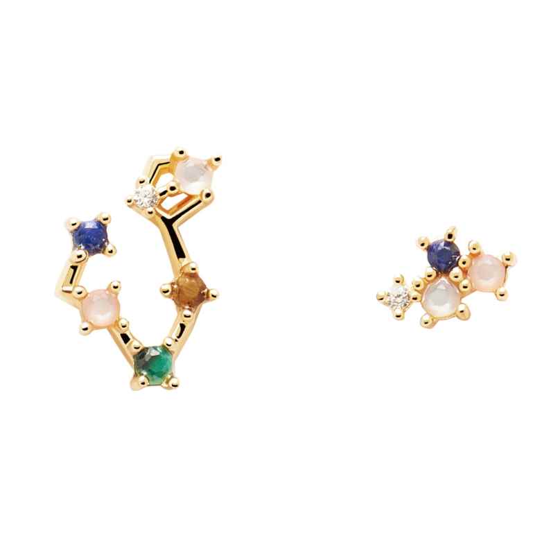 P D Paola AR01-403-U Women's Earrings Star Sign Pisces Gold Plated Silver 8435511718373