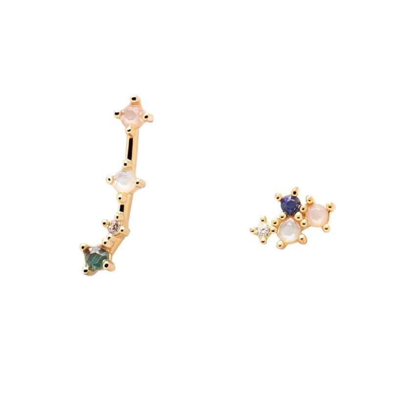 P D Paola AR01-404-U Women's Earrings Star Sign Aries Gold Plated Silver 8435511718380