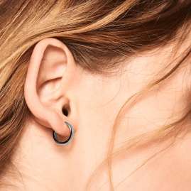 P D Paola AR02-030-U Women's Hoop Earrings Silver