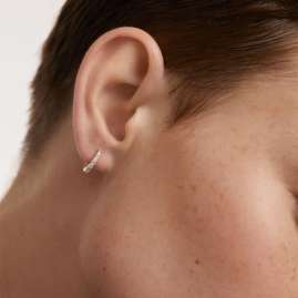P D Paola AR01-807-U Women's Hoop Earrings Stare Gold Plated Silver