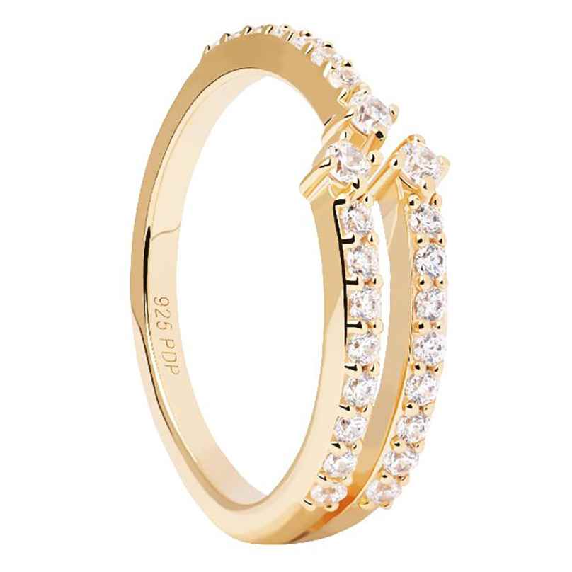 PDPaola AN01-865 Ladies Ring Gold Plated Silver