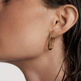 PDPaola AR01-923-U Women's Earrings Beat Gold Plated Silver