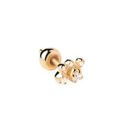 PDPaola PG01-002-U Einzelner Ohrring Bubble Ohrstecker Silber vergoldet