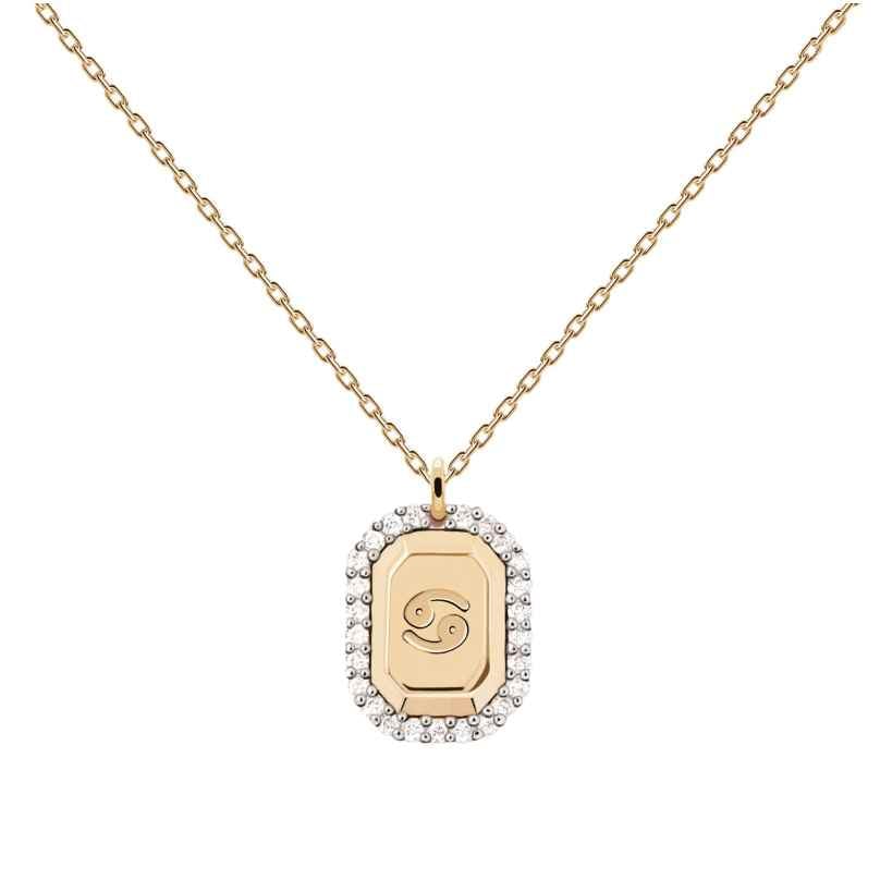 PDPaola CO01-571-U Damen-Halskette Sternzeichen Krebs Silber vergoldet 8435511745751