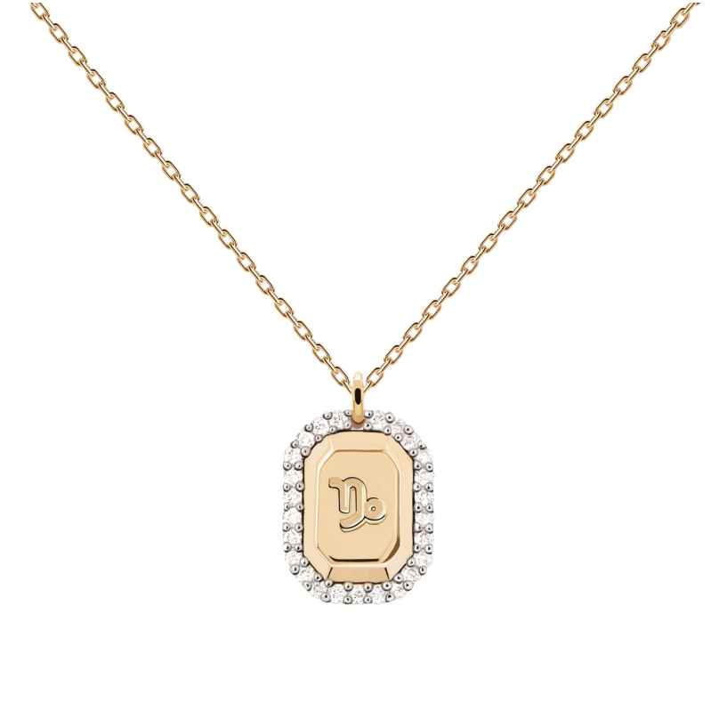 PDPaola CO01-577-U Women's Zodiac Necklace Capricorn Gold Plated Silver 8435511745812