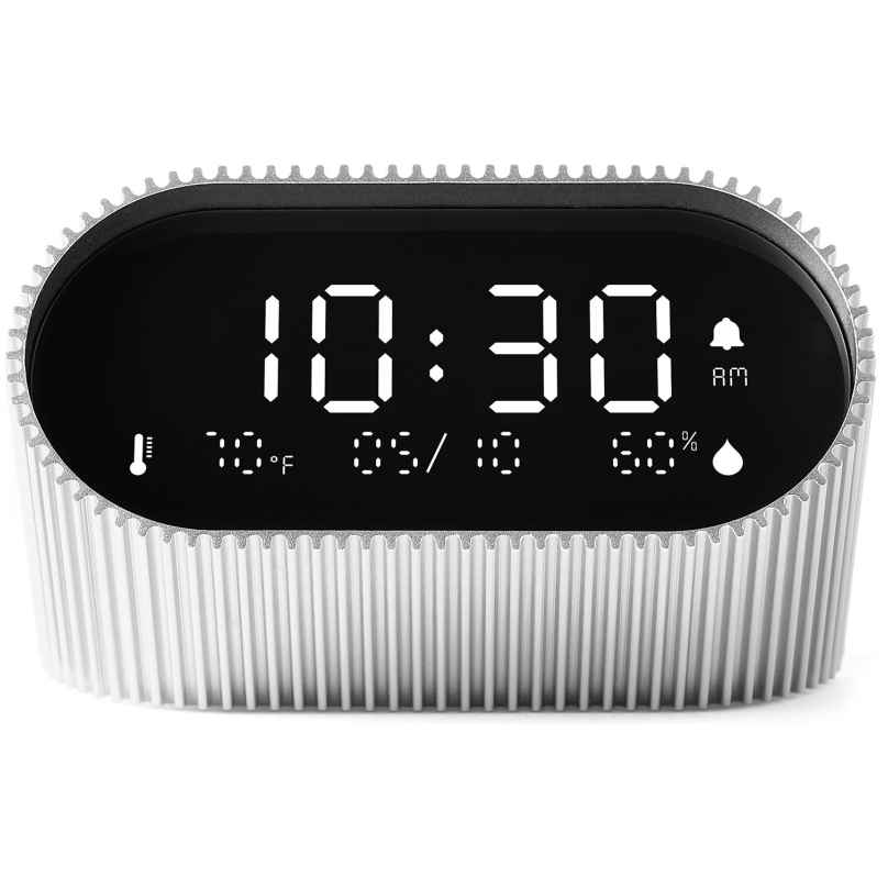 Lexon LR155RA3 Digital Alarm Clock Ray Clock Alu Tone 3660491209176