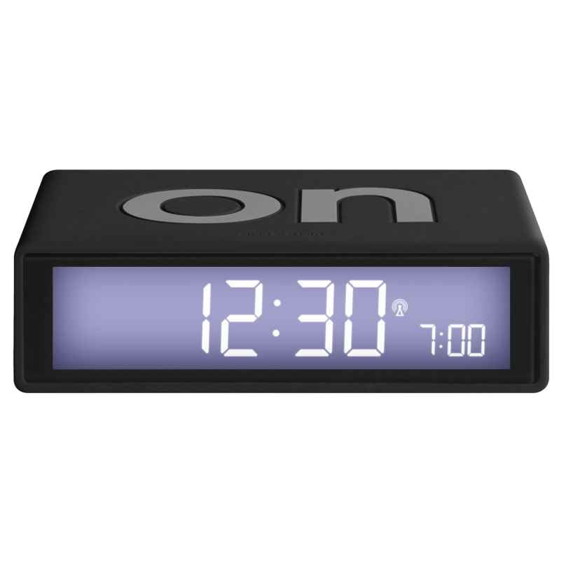 Lexon LR150NO Radio-Controlled Alarm Clock Flip+ Black 3660491201231