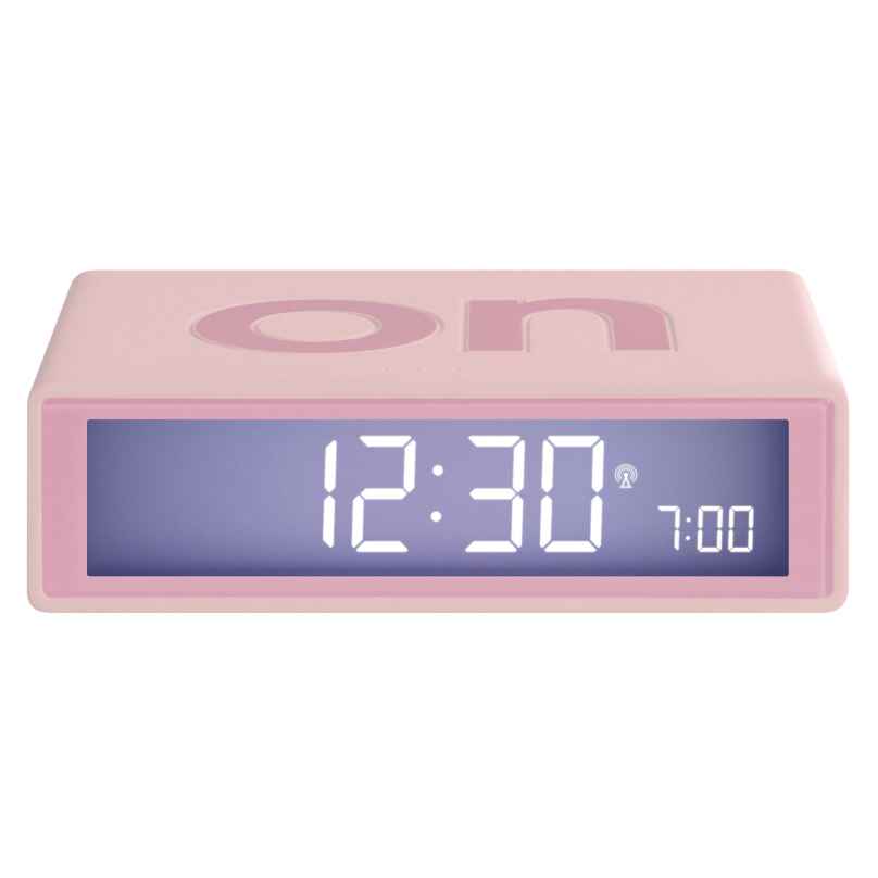 Lexon LR150P9 Radio-Controlled Alarm Clock Flip+ Rubber Pink 3660491121348