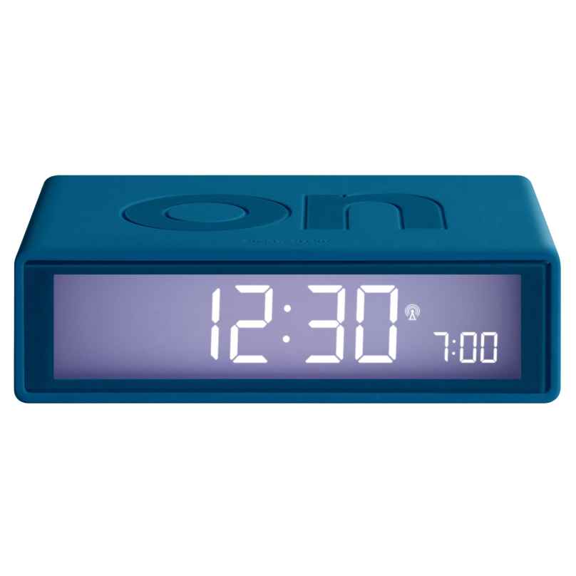 Lexon LR150BF9 Alarm Clock Flip+ Rubber Duck Blue Radio-Controlled 3660491121379