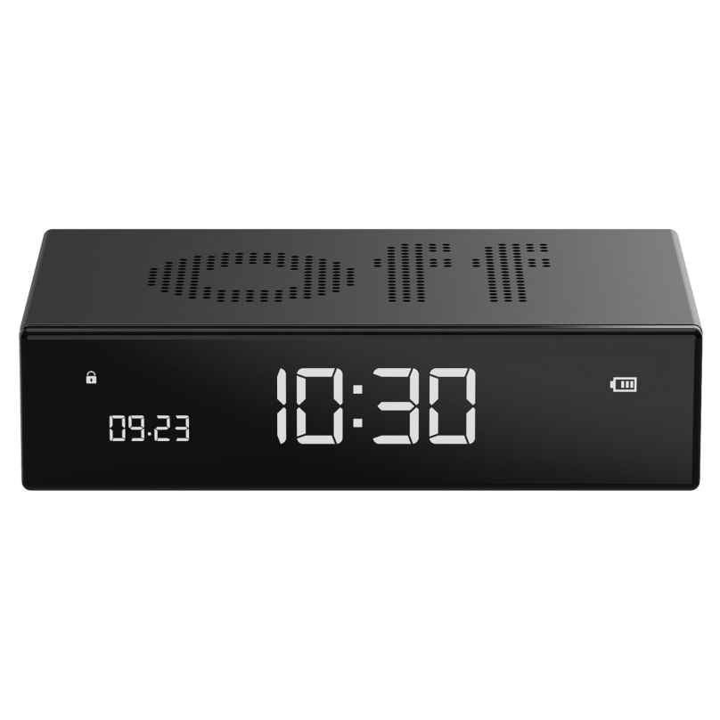 Lexon LR152N Digital Alarm Clock Flip Premium Black 3660491203419