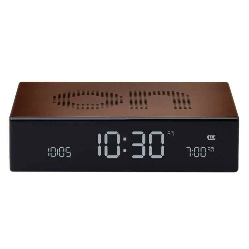 Lexon LR152BZ Digital Alarm Clock Flip Premium Bronze 3660491204157