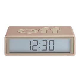 Lexon LR150D1 Alarm Clock Flip+ Rubber Gold Radio-Controlled