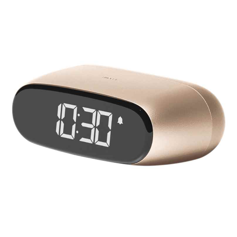 Lexon LR154D Mini Travel Alarm Clock Minut Gold Tone 3660491206175