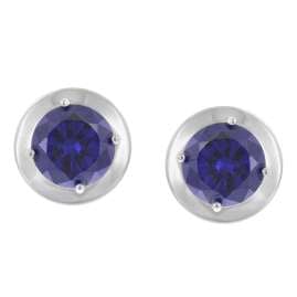 Acalee 70-1049-06 Damen-Ohrringe 925 Silber Ohrstecker Zirkonia Tanzanitblau