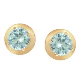 Acalee 70-1050-03 Damen-Ohrringe 925 Silber Vergoldet Zirkonia Swiss Blau