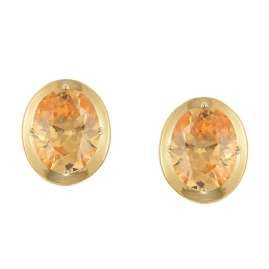 Acalee 70-1052-17 Damen-Ohrringe 925 Silber Vergoldet Zirkonia Champagne