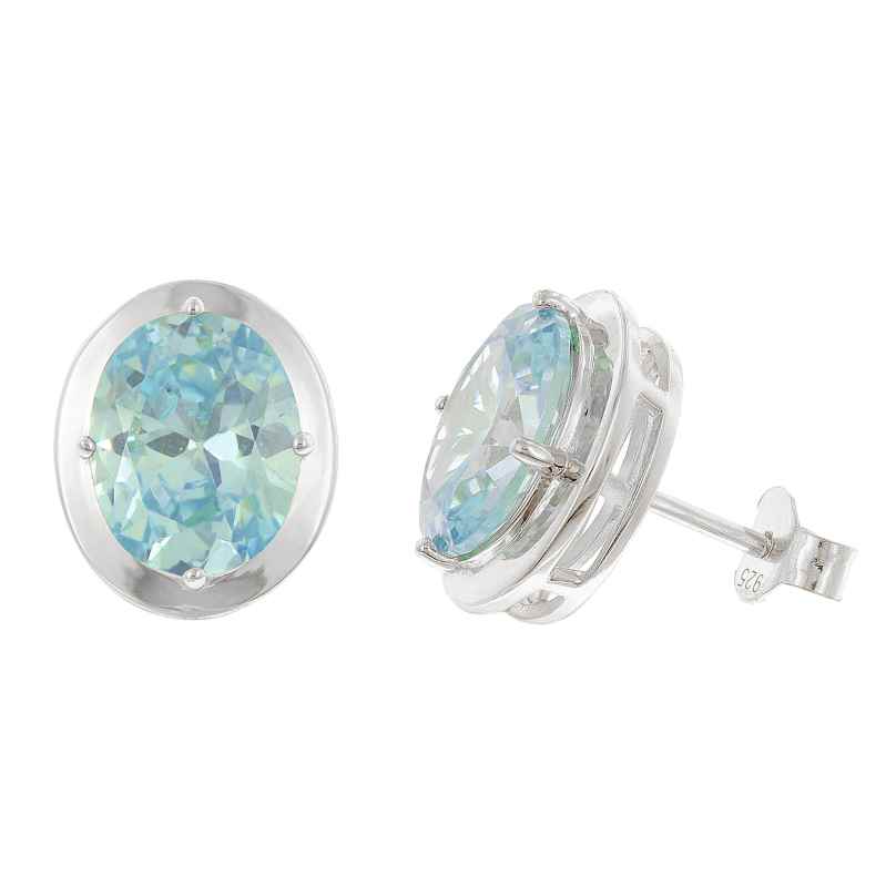 Acalee 70-1051-03 Damen-Ohrringe 925 Silber Zirkonia-Ohrstecker Swiss Blau 4262511287790