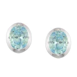 Acalee 70-1051-03 Damen-Ohrringe 925 Silber Zirkonia-Ohrstecker Swiss Blau
