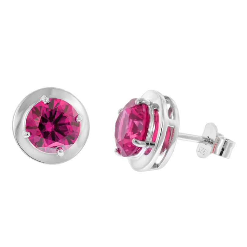 Acalee AC8795-08 Damen-Ohrringe 925 Silber Zirkonia-Ohrstecker Rubinrot 4262511287981