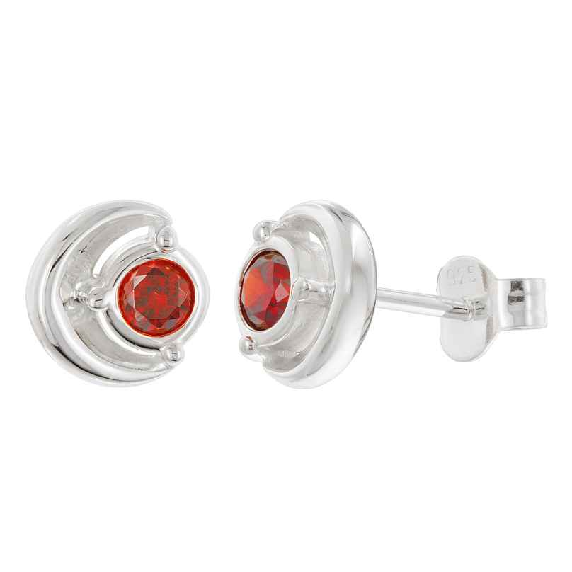 Acalee AC8888-16 Women's Earrings 925 Silver With Garnet Red Cubic Zirconia 4262511288896
