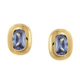 Acalee AC8952-06 Damen-Ohrstecker 925 Silber Vergoldet Zirkonia Tansanitblau