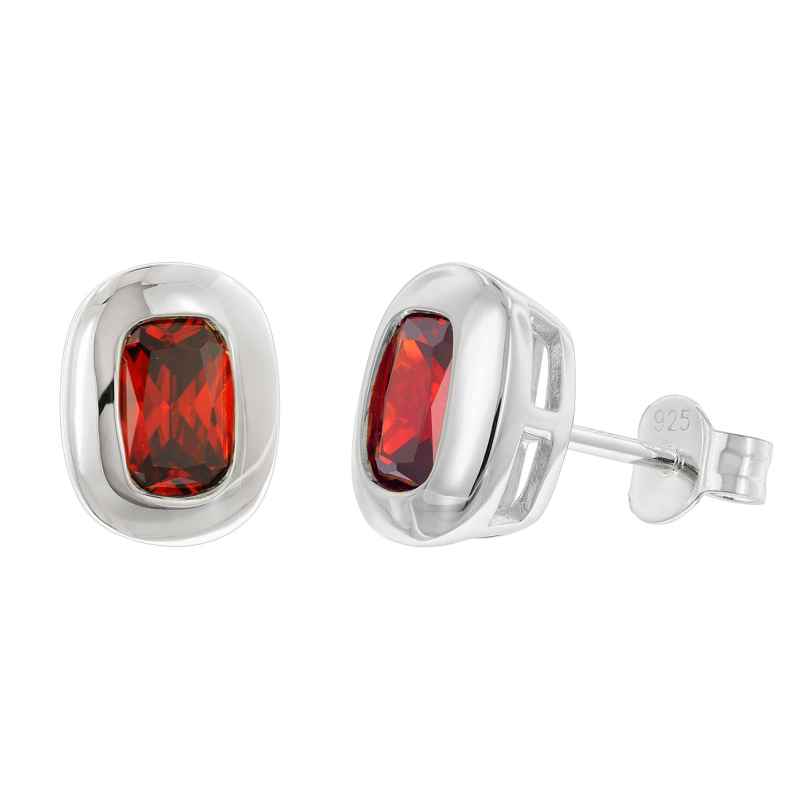 Acalee AC8946-16 Women's Stud Earrings 925 Silver With Red Cubic Zirconia 4262511289473