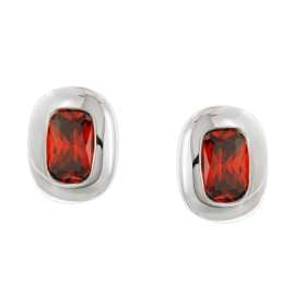 Acalee AC8946-16 Women's Stud Earrings 925 Silver With Red Cubic Zirconia