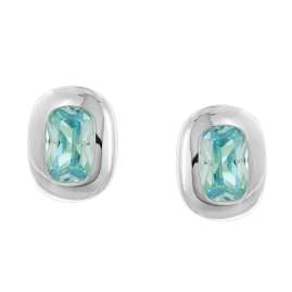 Acalee AC8946-02 Women's Earrings 925 Silver Cubic Zirconia Aquamarine Blue