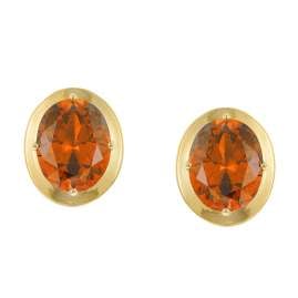 Acalee 70-1052-10 Damen-Ohrringe 925 Silber Vergoldet Orange-Rot