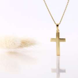 Acalee 20-1212 Cross Pendant Necklace Gold 333 / 8K