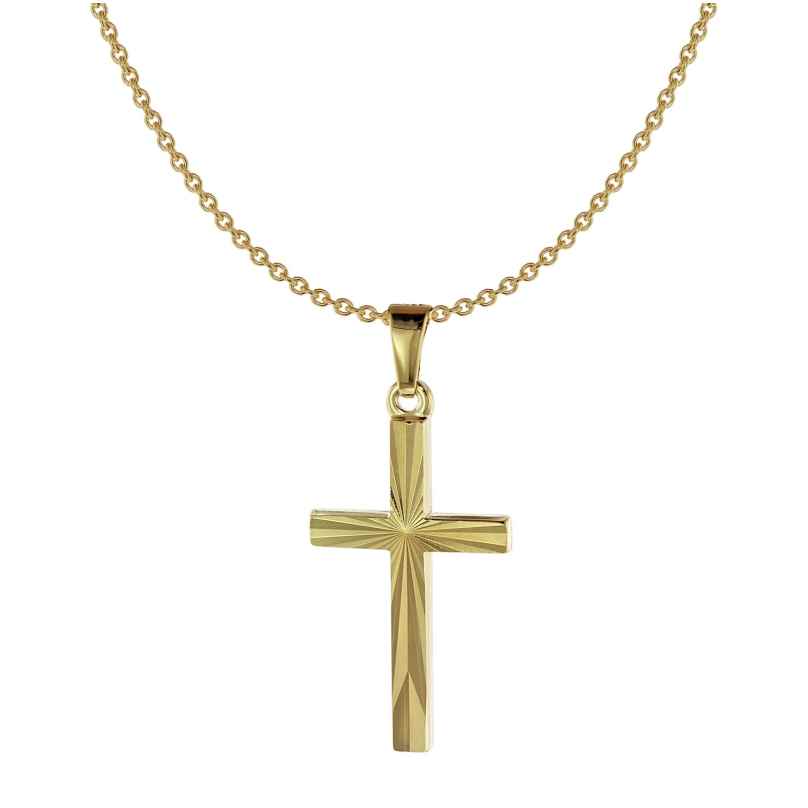 Acalee 20-1213 Halskette mit Kreuz-Anhänger aus Gold 333 / 8 Karat
