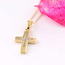 Acalee 50-1013 Girls Cross Pendant Necklace Gold 333 Children's Jewellery