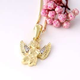 Acalee 50-1016 Children's Necklace with Angel Pendant 333 / 8K Gold