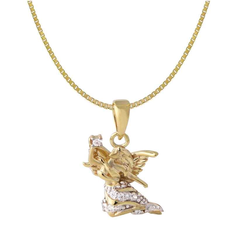 Acalee 50-1017 Kinder Goldkette mit Engel Gold 333 / 8K Halskette